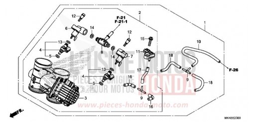THROTTLE BODY CRF1000D2K de 2019